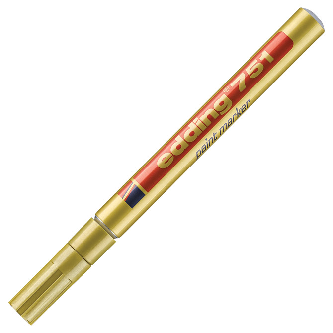 Marker permanentni lakirajući 1-2mm edding 751 zlatni (4344)