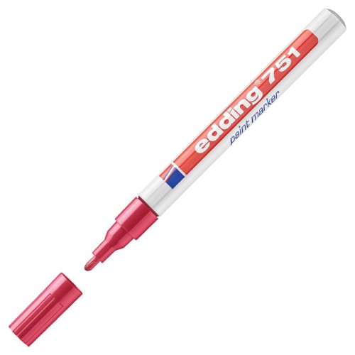 Marker permanentni lakirajući 1-2mm edding 751 crveni (4349)