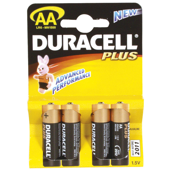 Baterija alkalna 1,5V AA Basic pk4 Duracell LR6 blister (4360)