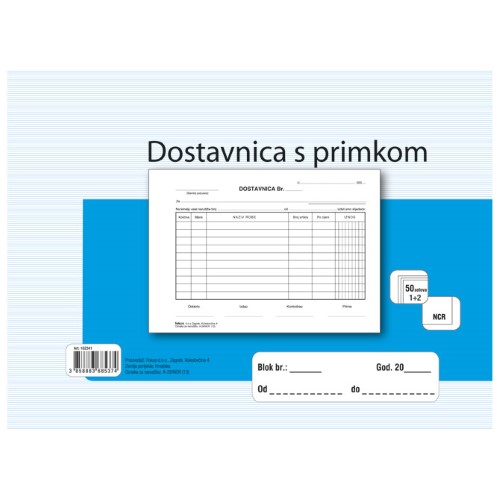 Obrazac a-29/ncr dostavnica sa primkom A5 (4383)