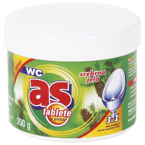 Wc AS pisoar tablete 200g paket 10 kom tableta u pvc kutijici (4879)