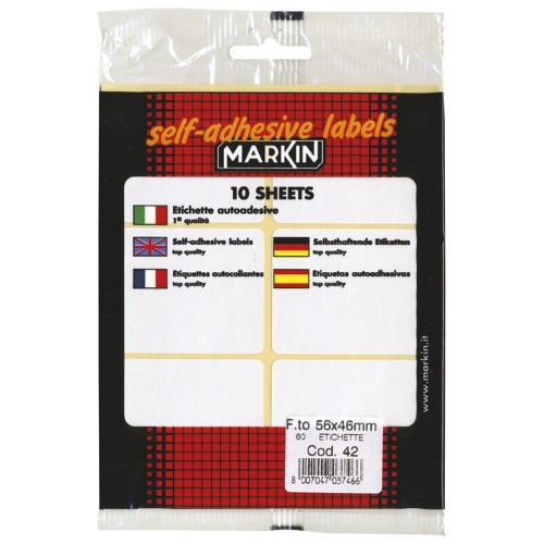 Etikete slep 56x46mm pk10l markin 10042 blister (4891)