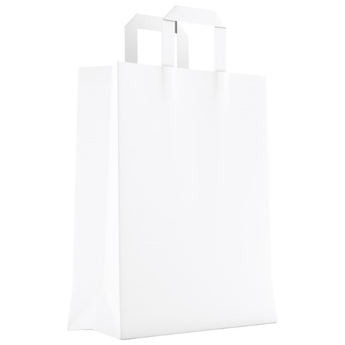 Vrećice ukrasne natron 32x45x16 cm ravna ručka pk50 duga bijele (4922)