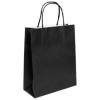 Vrećice ukrasne natron 32x41x12 cm pletena ručka pk50 duga crne (5319)