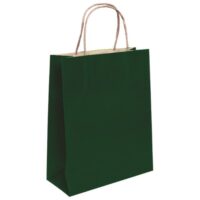 Vrećice ukrasne natron 45x48x17 cm pletena ručka pk50 duga tamnozelene (5323)