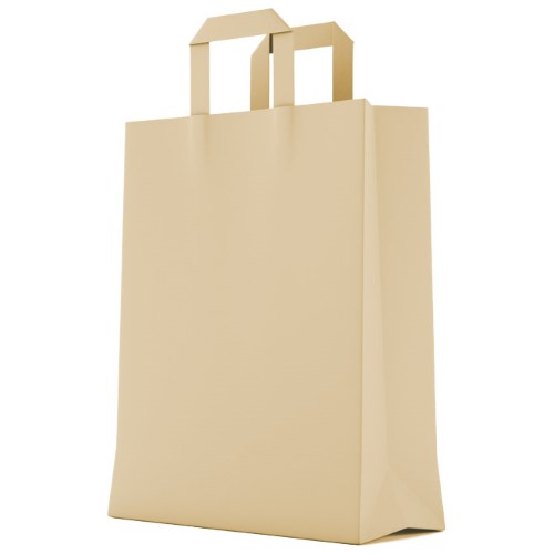 Vrećice ukrasne natron 22x36x11 cm ravna ručka pk50 duga smeđe (5330)