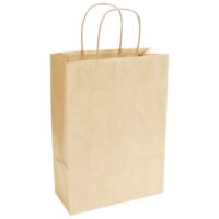 Vrećice ukrasne natron 35x36x14 cm pletena ručka pk50 duga smeđe (5332)