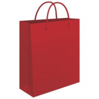 Vrećice ukrasne 24x39x9 cm sjajna plastifikacija fornax crvene (5762)