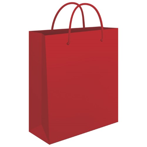 Vrećice ukrasne 24x39x9 cm sjajna plastifikacija fornax crvene (5762)