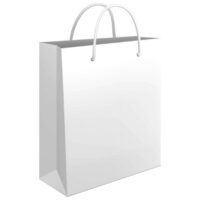 Vrećice ukrasne 34x39x10 cm sjajna plastifikacija fornax bijele (5769)