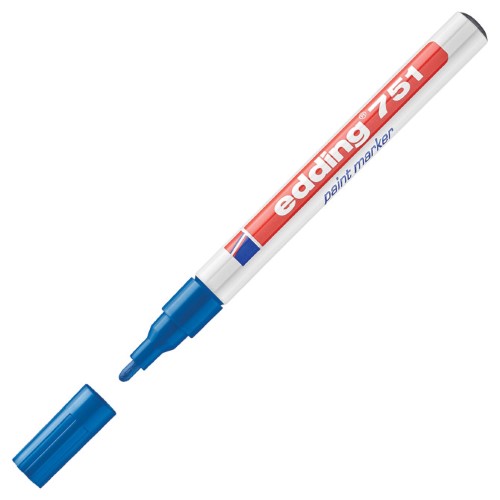 Marker permanentni lakirajući 1-2mm edding 751 plavi (6542)