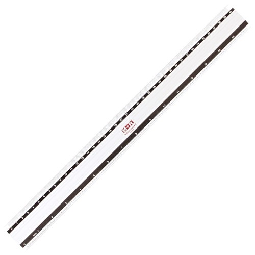 Ravnalo aluminijsko 30cm (12inča) 1830 mobius blister (6864)