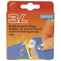 Etikete za ojačanje rupa fi13mm pp pk500 3l,(djois)8214-500 prozirna blister (6907)