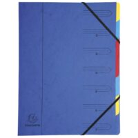 Mapa za odlaganje spisa 7 pregrada s gumicom karton exacompta 54072e plava (6926)