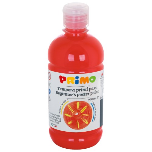 Boja tempera 0,5 litre primo base cmp.202br500300 crvena (6936)