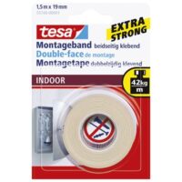 Traka ljepljiva obostrana 19mm/1,5m spužvasta indoor tesa 55740-3 blister (7159)