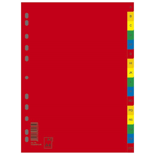 Pregrada plastična A4 a-z kolor 16l donau 7726095pl-99 (7223)