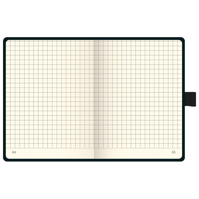 Notes A6 karo 96l šamoa 80g s gumicom kompagnon brunnen 10-55218-05 crni (7264)