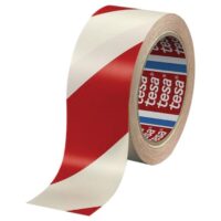 Traka za označavanje ljepljiva 50mm/33m pvc tesa 60760-92 bijelo-crvena (7315)