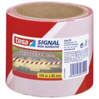 Traka za označavanje 80mm/100m polietilen tesa 58137 bijelo-crvena (7447)