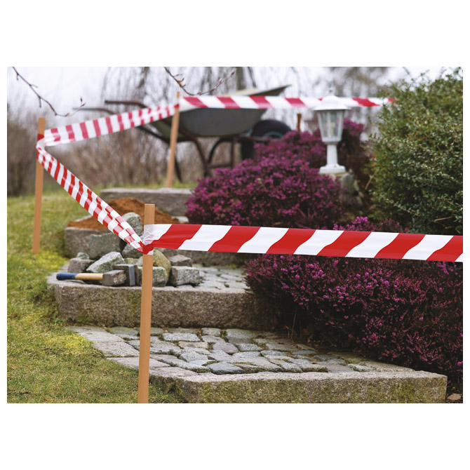 Traka za označavanje 80mm/100m polietilen tesa 58137 bijelo-crvena (7447)