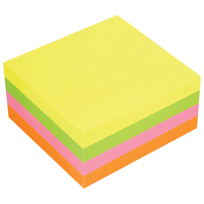Blok samoljepljiv kocka 50x50mm 240l global notes 5658-39 neon sortirano (7487)