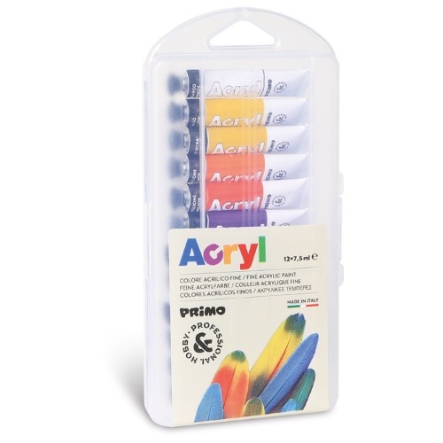 Boja akrilna 7,5ml aluminijska tuba 12boja cmp.407ta12pp (7913)