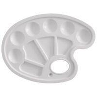 Paleta slikarska ovalna 10 posudica educa bijela (8341)