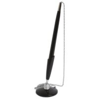 Olovka kemijska na stalku plus metalni lančić siam 1074/2 crna blister (8546)