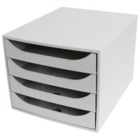 Kutija s 4 ladice ecobox exacompta 228606d siva (8717)