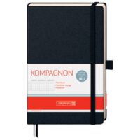 Notes A5 karo 96l 80g šamoa s gumicom kompagnon brunnen 10-55228 05 crni (8943)