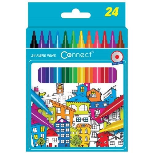 Flomaster školski 24boje connect blister (8958)