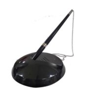 Olovka kemijska na stalku plus metalni lančić siam 1074/3 crna (9262)