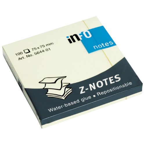 Blok samoljepljiv "z" 75x75mm 100l global notes 5644-01 žuti (9285)