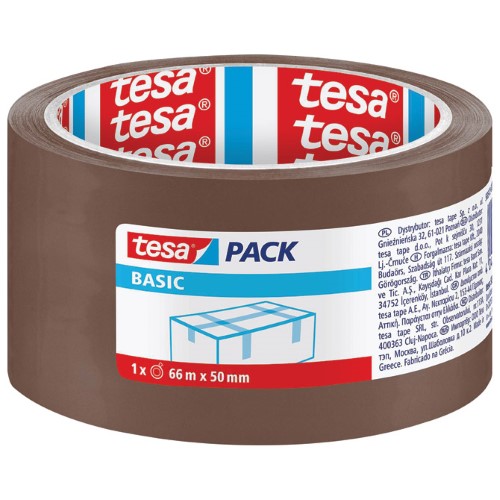 Traka ljepljiva 50mm/66m akrilna hot melt basic tesa 58571 smeđa selotejp (9307)