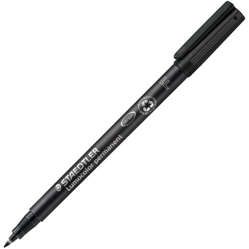 Marker permanentni 0,6mm reciklirani lumocolor staedtler 318-9 crni (9852)