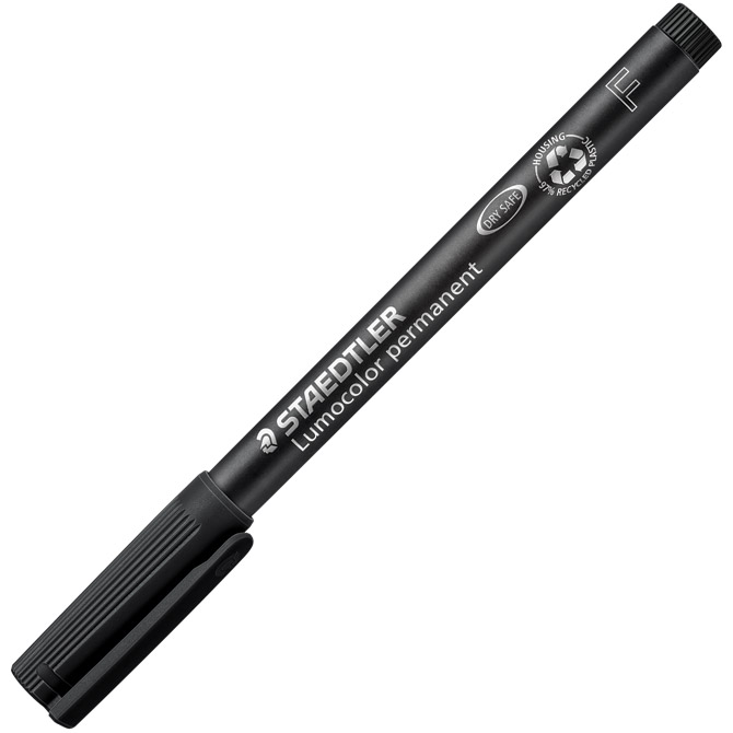 Marker permanentni 0,6mm reciklirani lumocolor staedtler 318-9 crni (9852)