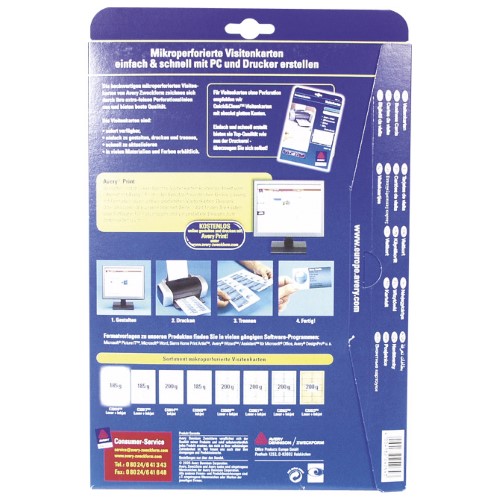 Papir ILK A4 za vizitke 185g pk25 zweckform c32010-25 (9859)