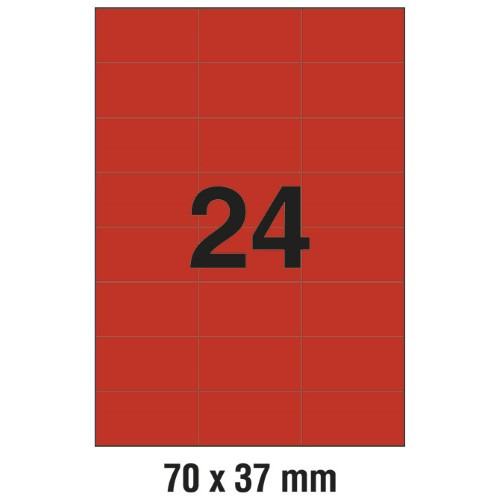ETIKETE ILK 70x37mm pk100L ZWECKFORM 3448 CRVENE (9896)