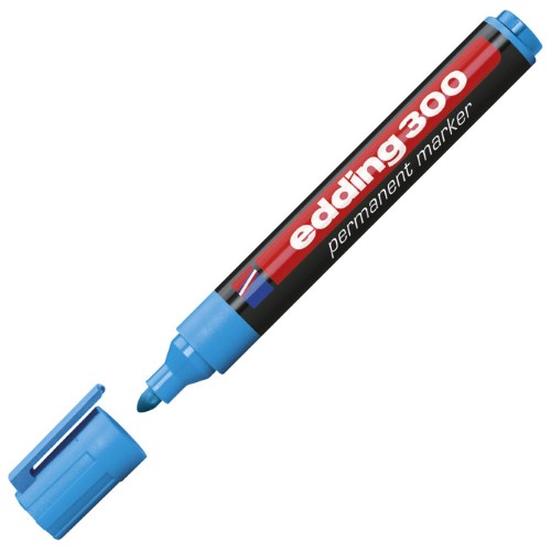 Marker permanentni 1,5-3mm okrugli vrh edding 300 svijetlo plavi (9957)