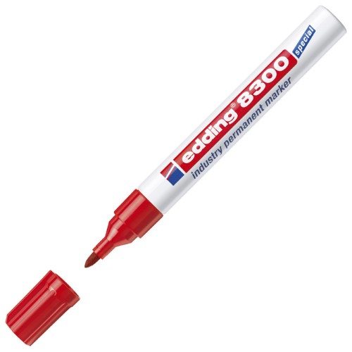 Marker industrijski permanentni 1,5-3mm edding 8300 crveni (9960)