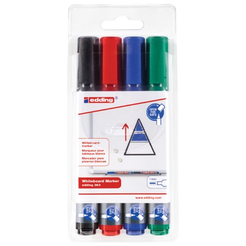 Marker za bijelu ploču 1-5mm edding 363/4boje blister (9963)