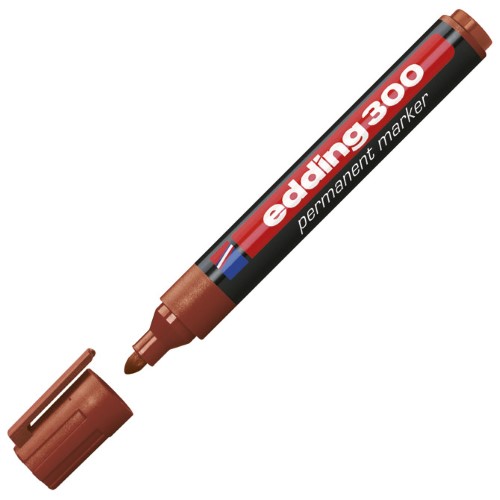 Marker permanentni 1,5-3mm okrugli vrh edding 300 smeđi (9964)