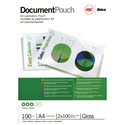 Folija za plastificiranje 100my A4 sjajna pk100 gbc 3740306 (10009)