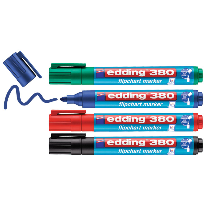 Marker flipchart 1,5-3mm edding 380/4boje (10031)