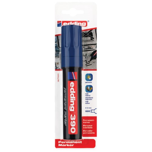 Marker permanentni 4-12mm edding 390/1 plavi blister (10048)