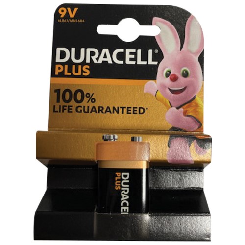 Baterija alkalna 9v plus duracell 6lr61 blister (10350)