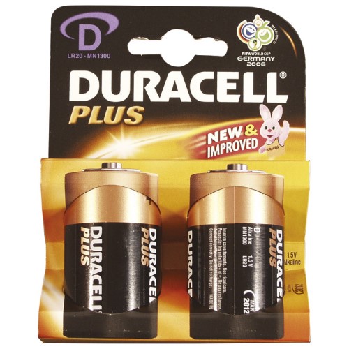 Baterija alkalna 1,5v d basic pk2 duracell lr20 blister (10399)