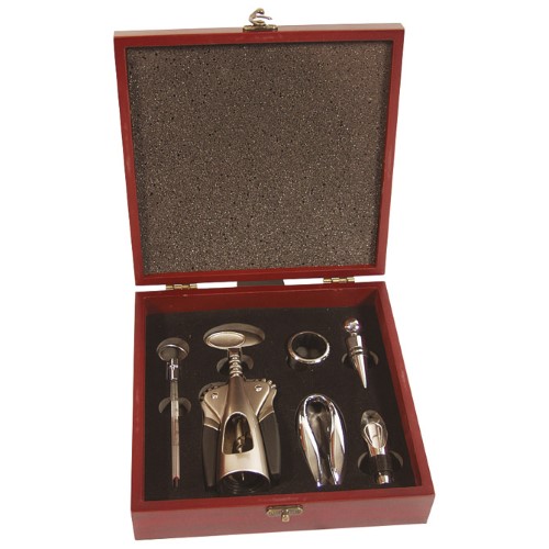 Set za vino - 6 dijelova u drvenoj kutiji sha,jm038 (10594)