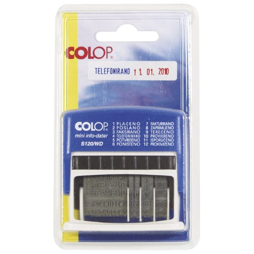 Printy-datumar h-4mm plus 12 fraza colop s120/wd blister (10605)